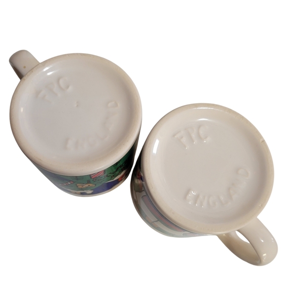 Vintage Houze Alan Wood Christmas Mugs, Made in England Set of 2 - Picture 8 of 10